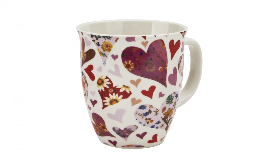Kubek porcelanowy 650 ml Różowe Serca