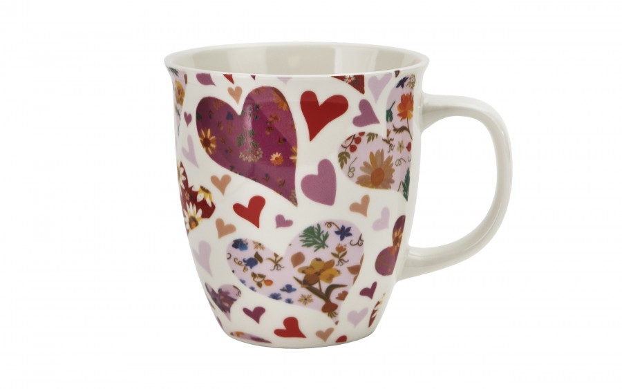 Kubek porcelanowy 650 ml Różowe Serca