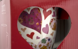 Kubek porcelanowy 650 ml Różowe Serca