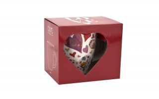 Kubek porcelanowy 650 ml Różowe Serca