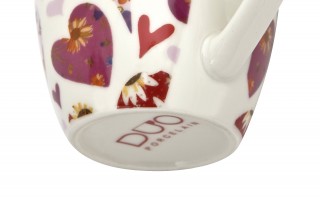 Kubek classic 360 ml z zaparzaczem Różowe Serca