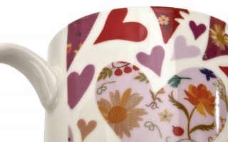 Kubek classic 360 ml z zaparzaczem Różowe Serca