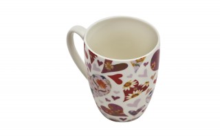 Kubek classic 360 ml z zaparzaczem Różowe Serca