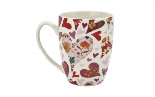 Kubek classic 360 ml z zaparzaczem Różowe Serca