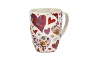 Kubek classic 360 ml z zaparzaczem Różowe Serca