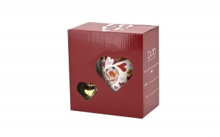 Kubek classic 360 ml z zaparzaczem Różowe Serca