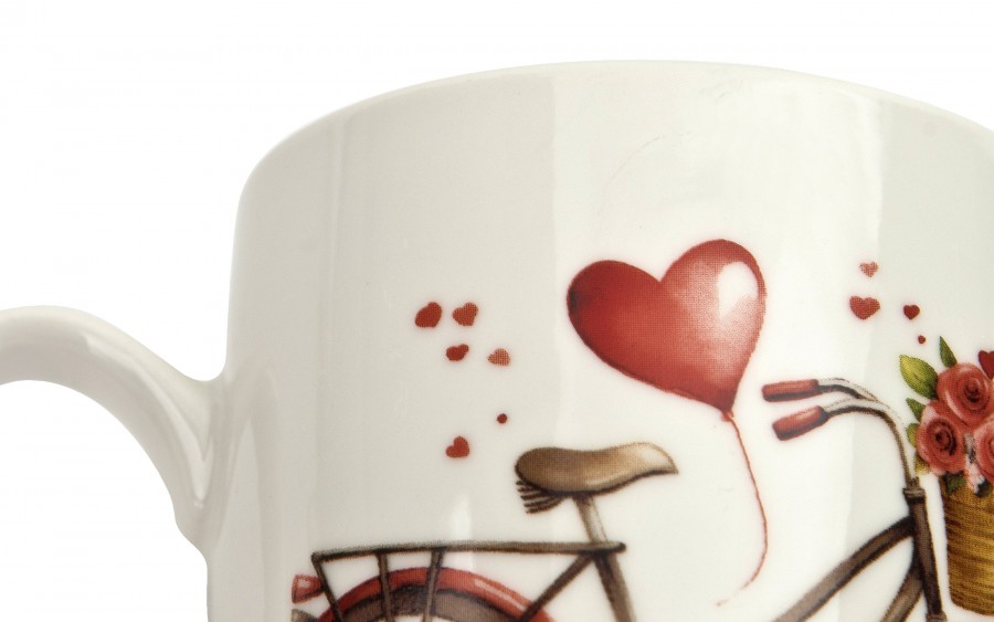 Kubek classic 360 ml z zaparzaczem Rower Serce