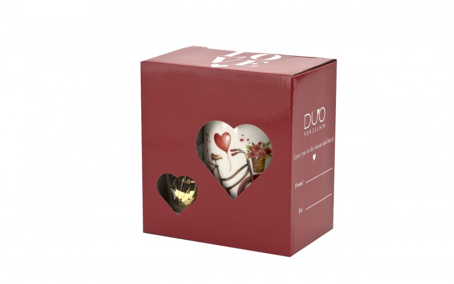 Kubek classic 360 ml z zaparzaczem Rower Serce