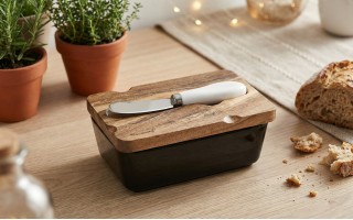 Maselnica ceramiczna z nożem KB-7784 czarna