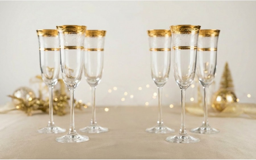 Zestaw 6 Kieliszków do szampana 160 ml Quatri