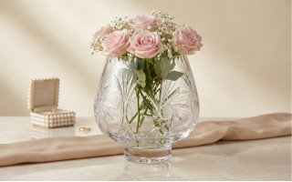 Wazon kryształowy 20 cm niski 1232-247