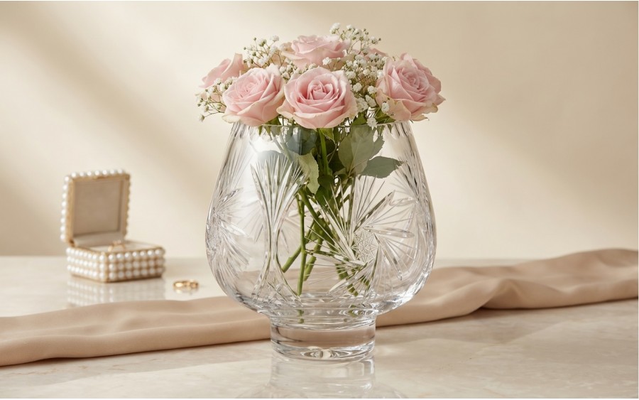 Wazon kryształowy 20 cm niski 1232-247