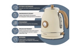 Czajnik elektryczny 1,7 L beżowy KB-9006