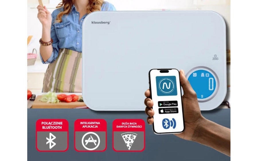 Waga kuchenna do 5kg Bluetooth KB-7938 biała