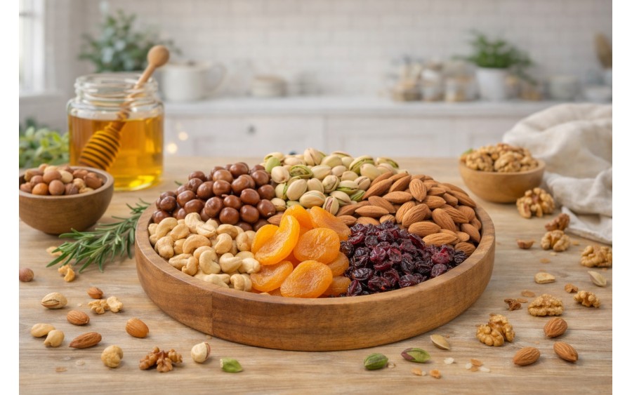 Drewniany talerz 20 cm z wysokim rantem Akacja