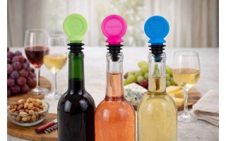 Zestaw 3 nakrętek do butelek wina Fackelmann 14942