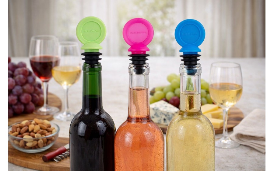 Zestaw 3 nakrętek do butelek wina Fackelmann 14942