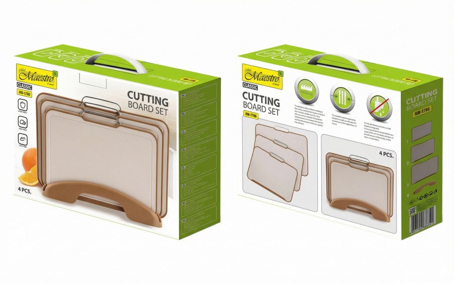 Zestaw 3 desek do krojenia na podstawce MR-1788