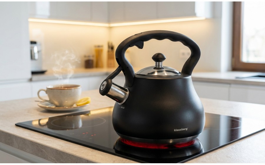 Czajnik tradycyjny 2,7 L nierdzewny KB-7446 czarny mat