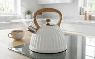 Czajnik tradycyjny 2,8 L Henry biały nierdzewny