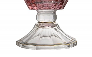 Misa kryształowa 26 cm na nodze PINK-FT-D