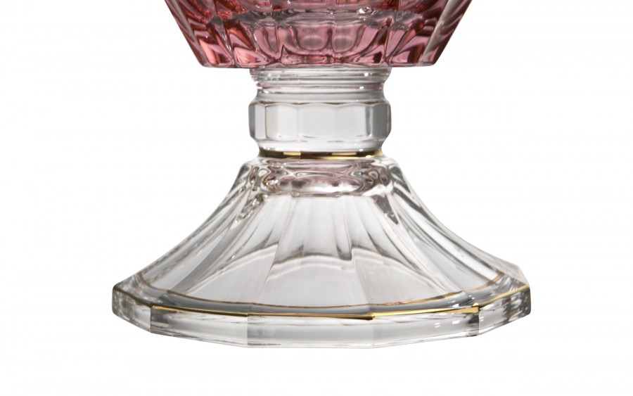 Misa kryształowa 26 cm na nodze PINK-FT-D