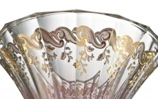 Misa kryształowa 26 cm na nodze PINK-FT-D