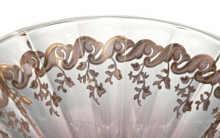 Misa kryształowa 26 cm na nodze PINK-FT-D