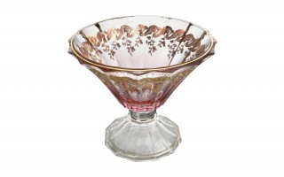 Misa kryształowa 26 cm na nodze PINK-FT-D