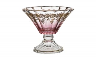 Misa kryształowa 26 cm na nodze PINK-FT-D