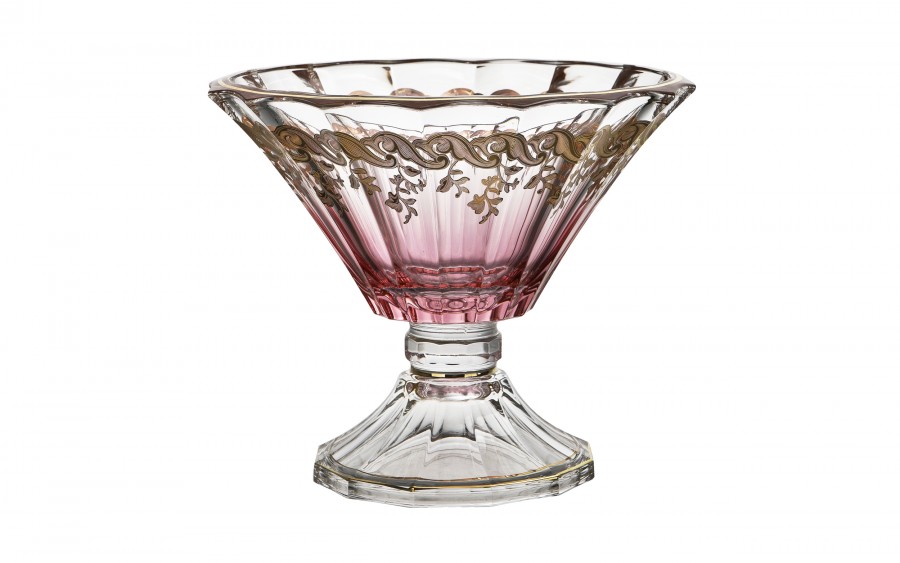 Misa kryształowa 26 cm na nodze PINK-FT-D