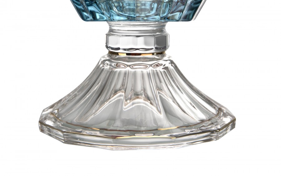 Misa kryształowa 26 cm na nodze BLUE-FT-D