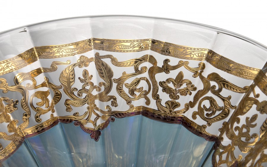 Misa kryształowa 26 cm na nodze BLUE-FT-D