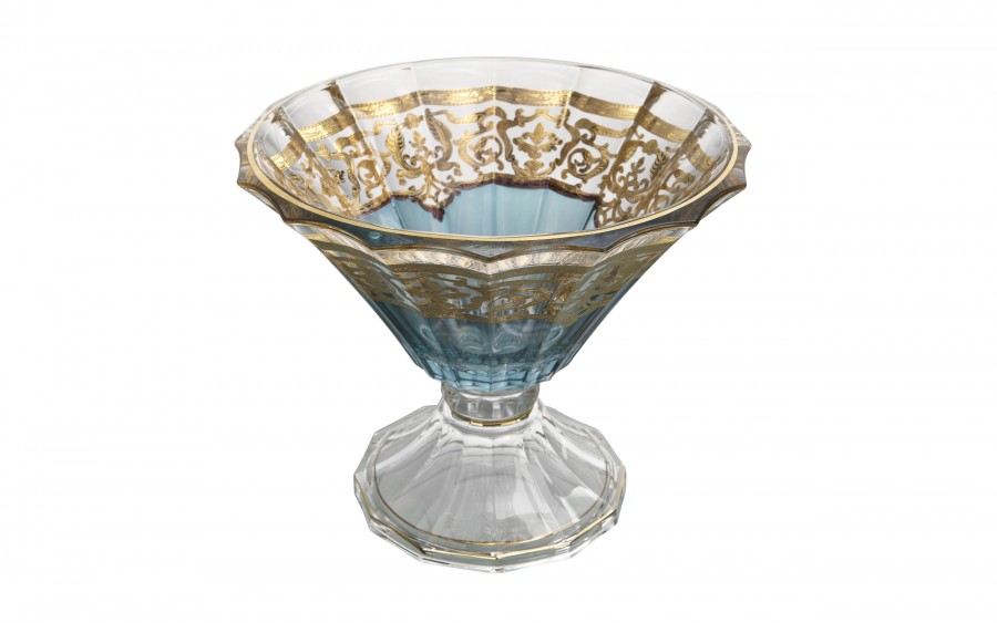 Misa kryształowa 26 cm na nodze BLUE-FT-D