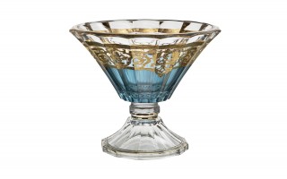 Misa kryształowa 26 cm na nodze BLUE-FT-D