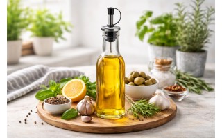 Butelka na oliwę z lejkiem 200 ml Domotti