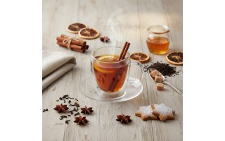 Komplet 2 filiżanek 250 ml ze spodkami Amo