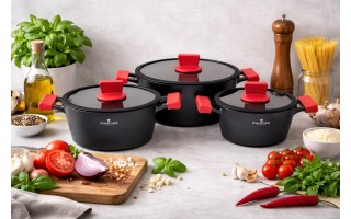 Komplet garnków 6 el. Obsidian