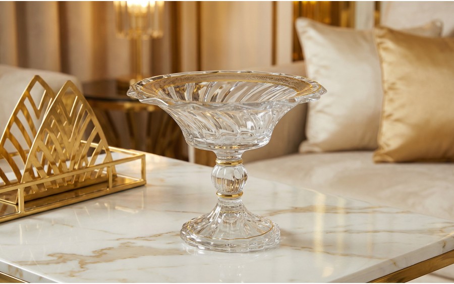 Misa kryształowa 21 cm na nodze Picadelli Royal Gold