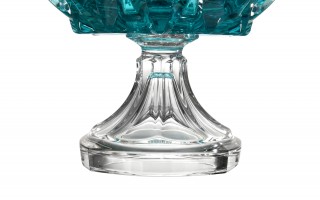 Misa kryształowa 30,5 cm na nodze Samba Aquamarine