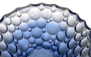 Misa kryształowa 30 cm Jihlava Lisboa Ombre Blue