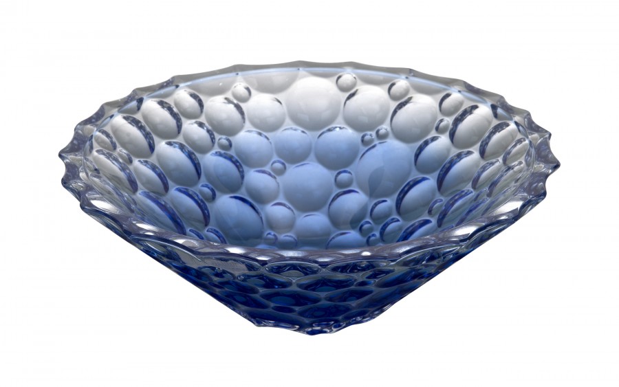 Misa kryształowa 30 cm Jihlava Lisboa Ombre Blue