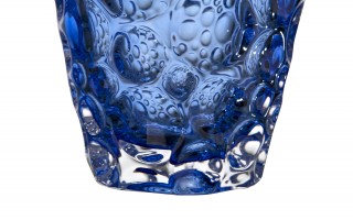 Wazon kryształowy 35 cm Jihlava Lisboa Ombre Blue