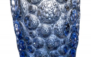 Wazon kryształowy 35 cm Jihlava Lisboa Ombre Blue