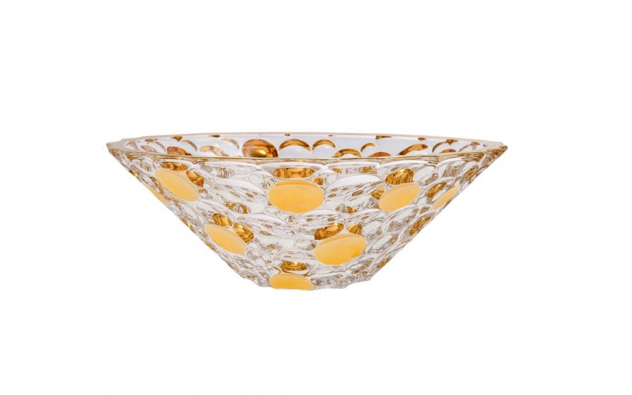 Misa kryształowa 30 cm Jihlava Lisboa Gold