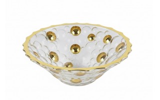 Misa kryształowa 30 cm Jihlava Lisboa Gold