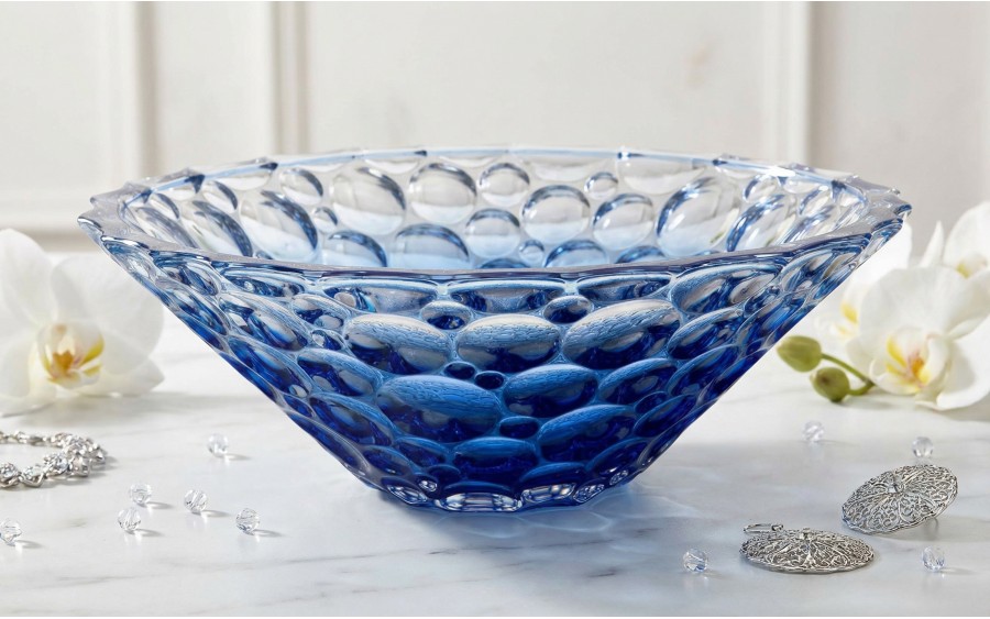 Misa kryształowa 30 cm Jihlava Lisboa Ombre Blue