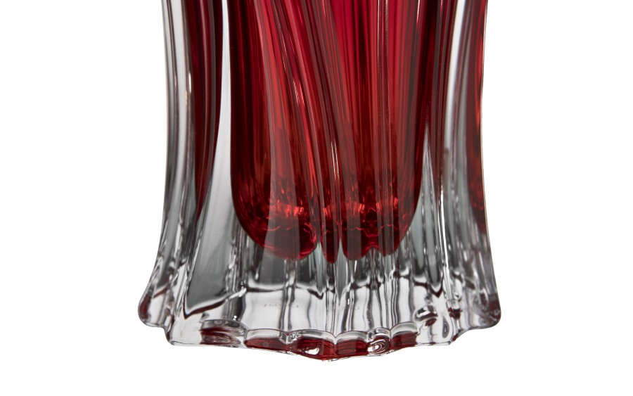 Wazon kryształowy 32 cm Plantica Red Bohemia