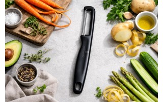 Obieraczka z prostym ostrzem IOTA czarna dwustronna