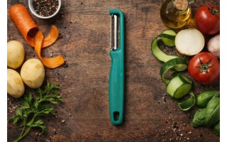 Obieraczka z prostym ostrzem IOTA zielona dwustronna